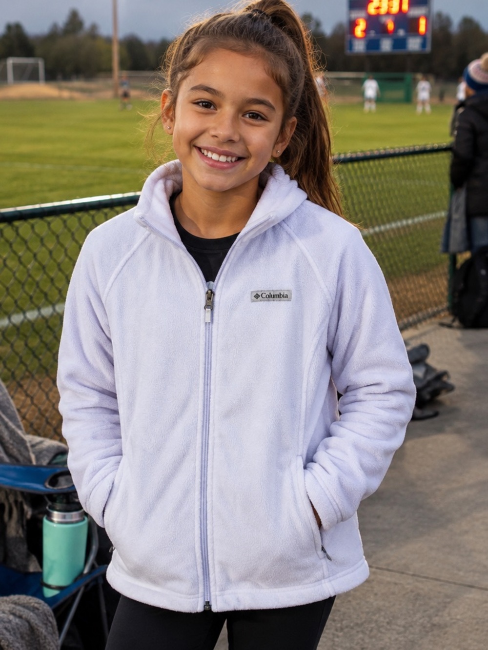 Columbia Light Lavender Teddy Fleece Jacket - Girls
